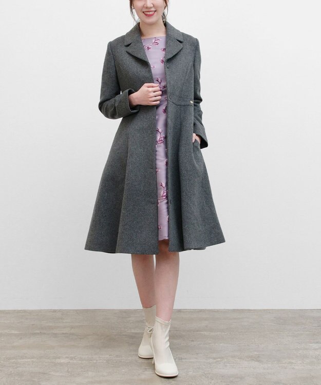 TOCCA 【消臭】MILKY PUFF ウールコート チャコールグレー系