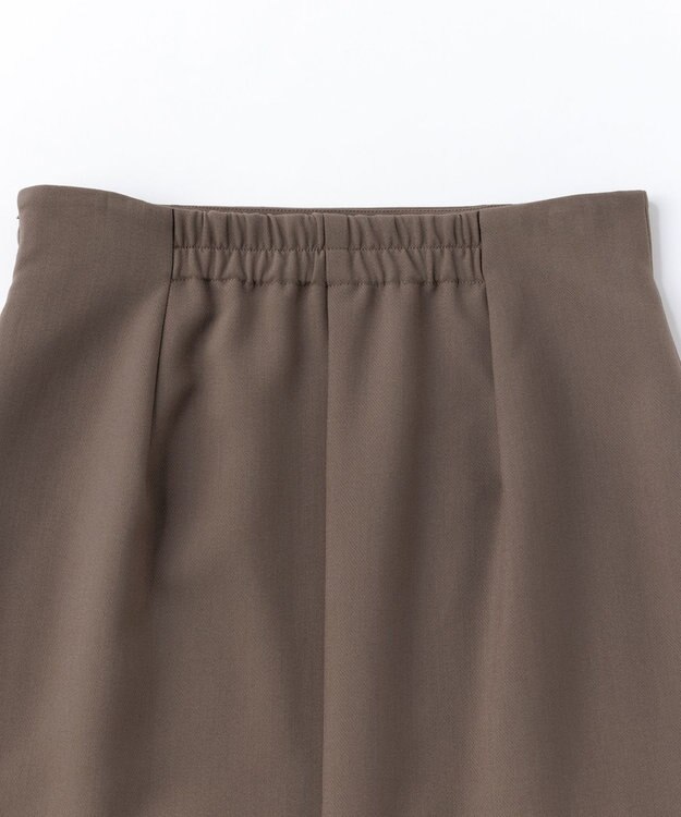 UNFILO 【選べる着丈】ダブルクロス Iラインスカート モカ