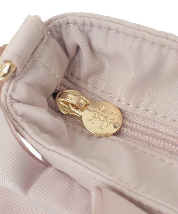 Maison de FLEUR ボリュームリボン2Wayトートバッグ Grayish Pink