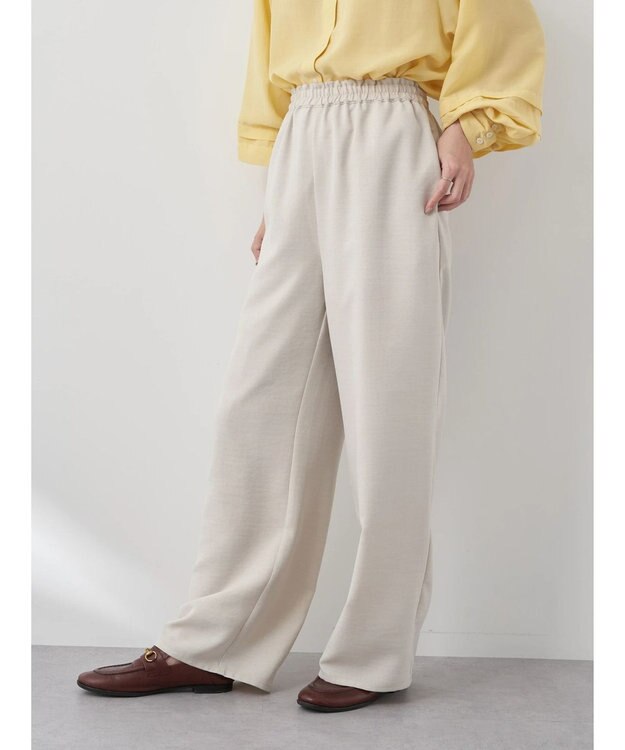 earth music&ecology ギャザーパンツ Beige