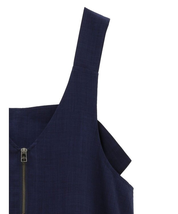 CRAFT STANDARD BOUTIQUE 前後2WAY麻調パネルワンピース Navy