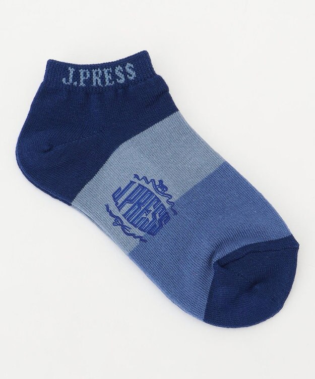 J.PRESS KIDS 【19-26cm】ボーダーソックス ブルー系