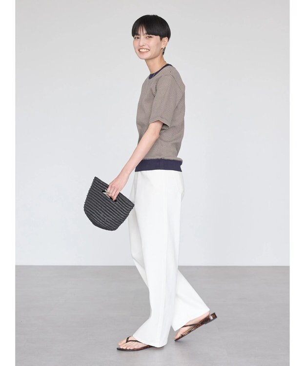 AMERICAN HOLIC ミジンボーダーカットプルオーバー Navy