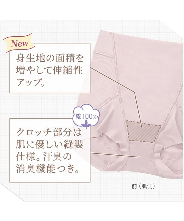 BRADELIS New York 【BRADELIS NewYork peace ブラデリス】ハートのお尻に格上げショーツ24 深め 綿混 伸縮性抜群 程よくフィットしてキュッと上がる モダンピンク