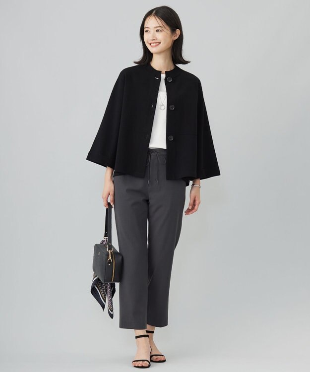 J.PRESS LADIES L 【洗える】VIGODA MILANO ニット ジャケット ブラック系