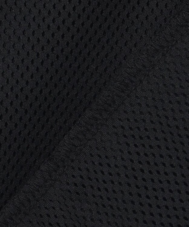 PW CIRCULUS 【WOMEN】【2SET/吸汗速乾/消臭/ストレッチ】ドルマンスリーブメッシュ シャツ + モックネックインナー ブラック系