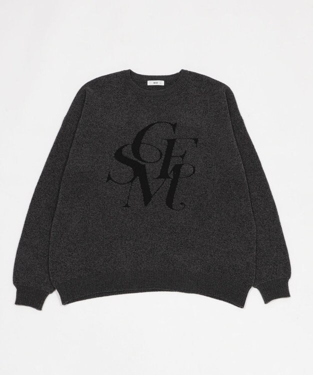 WEGO 【ユニセックス着用ITEM】ベロアモールグラフィックプルオーバー スミクロ