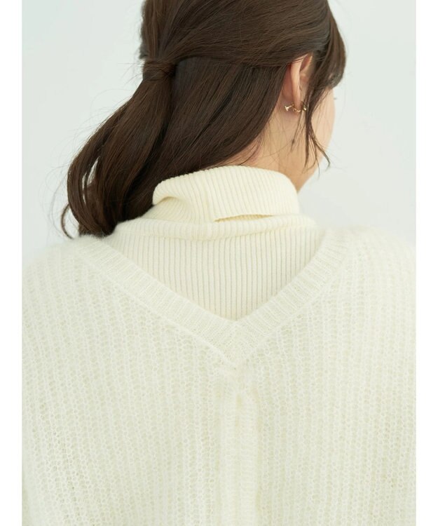 earth music&ecology ねこ毛ライク２ｗａｙボレロ Ivory