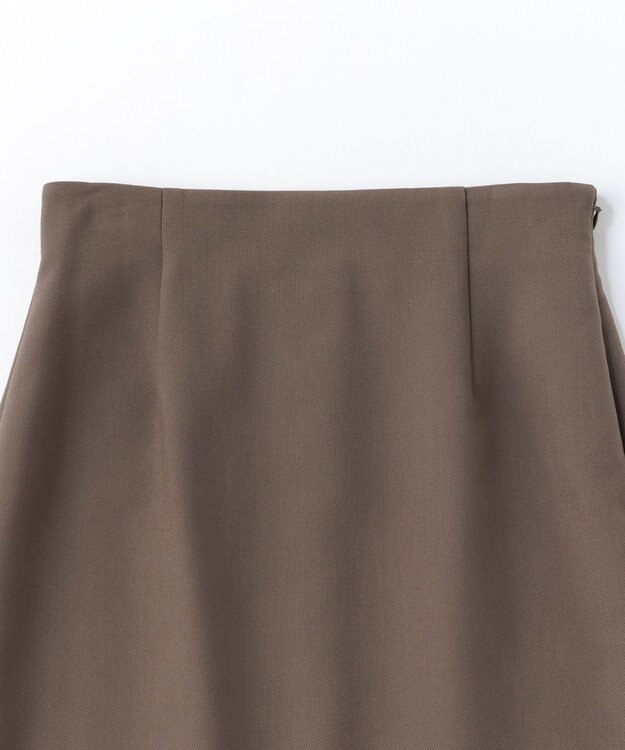 UNFILO 【選べる着丈】ダブルクロス Iラインスカート モカ