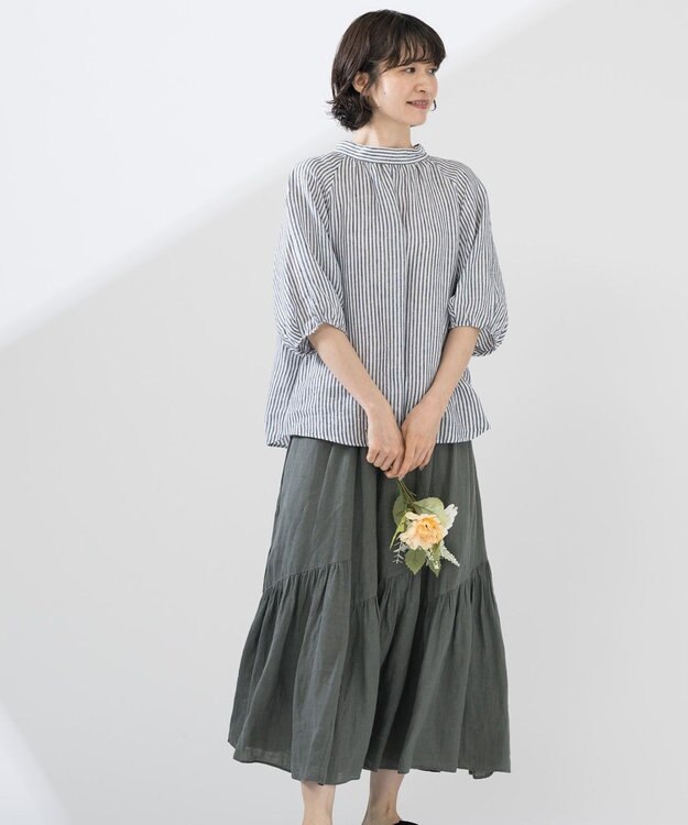 ONWARD Reuse Park 【23区】ブラウス春夏 ネイビー