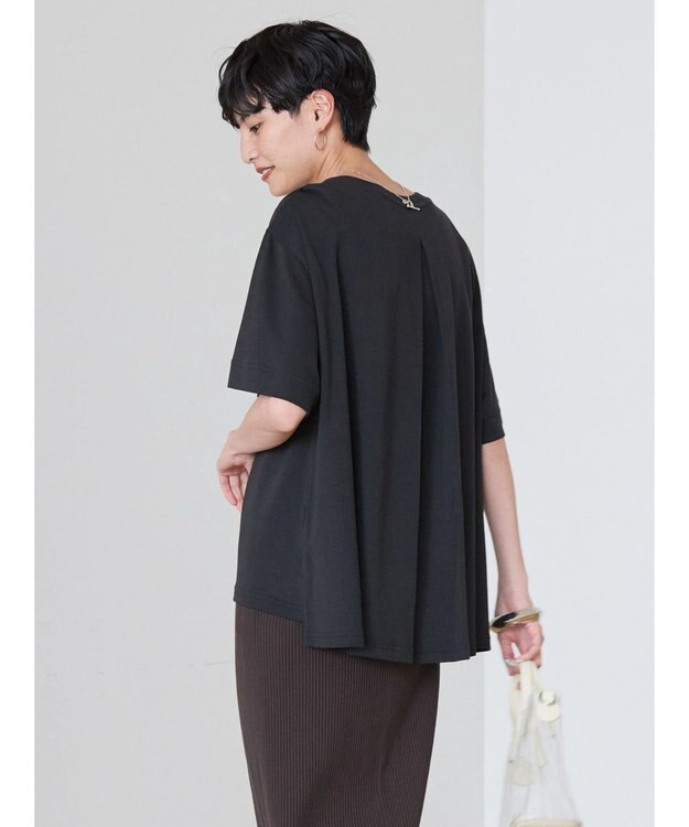 AMERICAN HOLIC 抗菌防臭＋接触冷感クルーネックカットプルオーバー Black