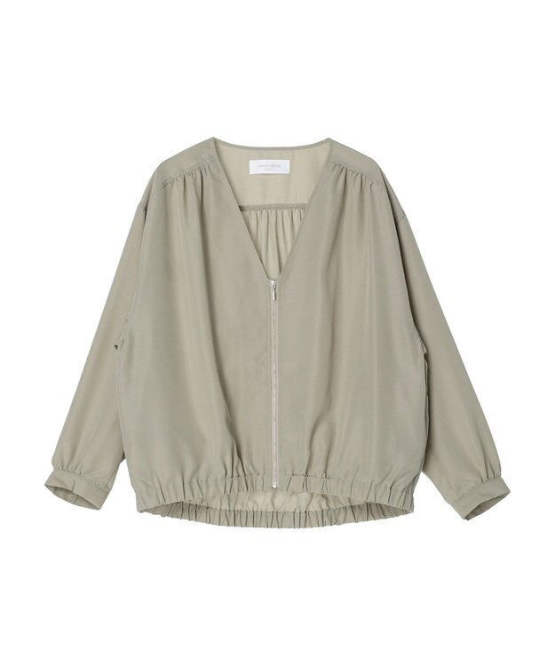 Green Parks イージーケアＶネックブルゾン Olive