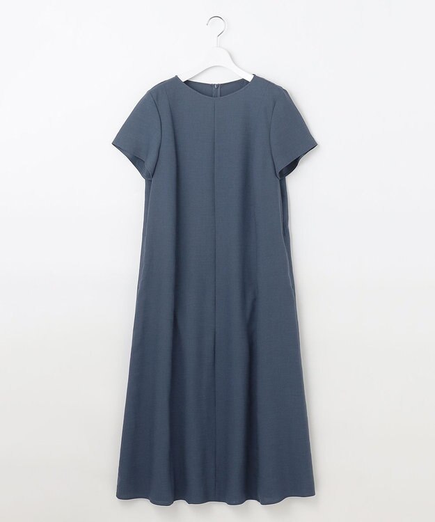 自由区 【カタログ掲載・接触冷感・UVカット・洗える】リネンミックスツィル ワンピース インク