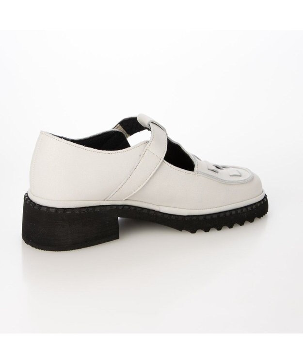 MODE ET JACOMO <D'ICI>メッシュTストラップローファー ホワイト