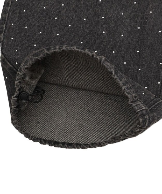 WEGO 【ユニセックス着用ITEM】スーパーバギーラインストーンデニムパンツ デニムブラックソノタ