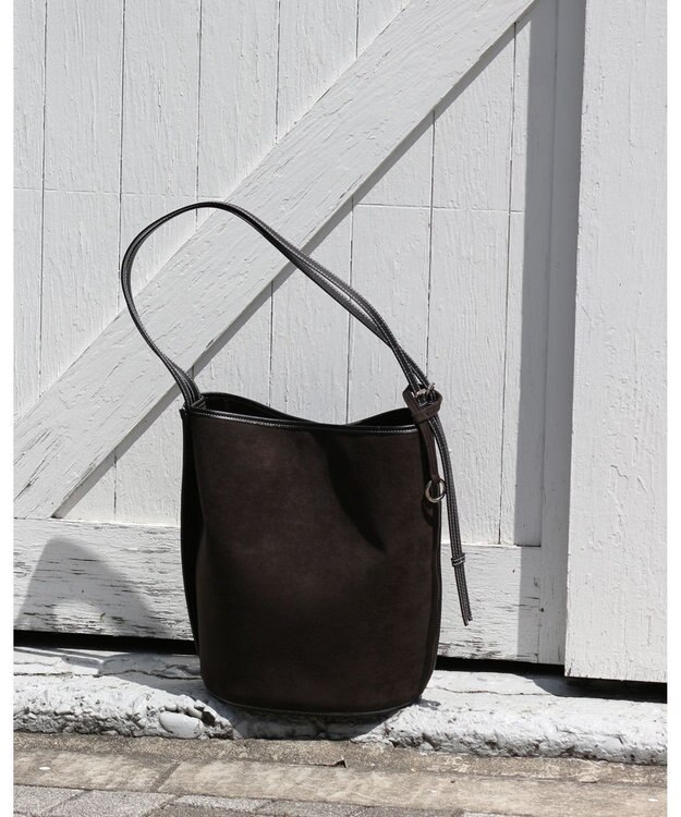 MORROW by thank 【A4サイズ収納可/軽量】VIVIAN ONE SHOULDER ASスエード　ブラック