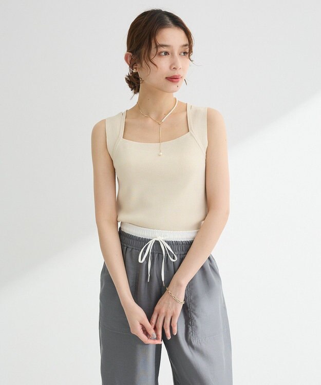 Green Parks ２ＷＡＹニットタンクトップ Ecru