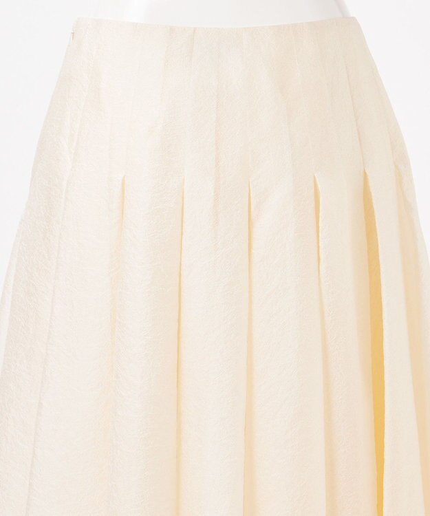 23区 【エステータ】クリスピーオーガンジー タック フレアスカート アイボリー系