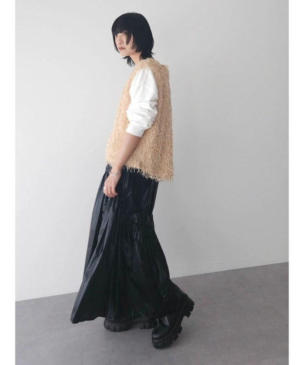 Green Parks ・ＳＵＧＡＲ　ＳＰＯＯＮ　フェザーヤーンベスト Beige