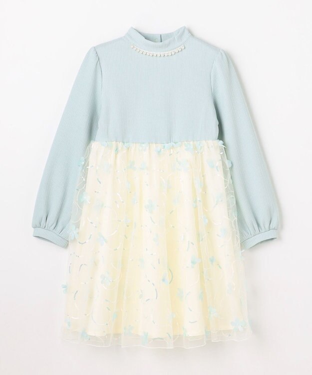 ANY KIDS フラワーチュール ドッキングワンピース ミント