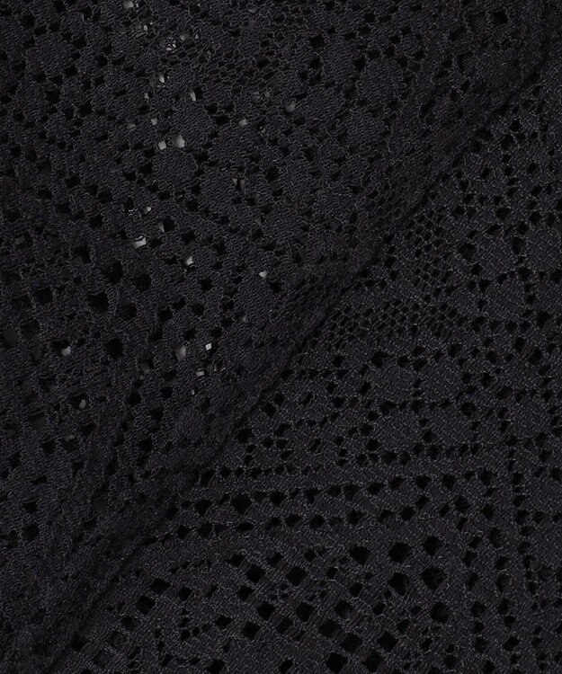 UNFILO ブロックレース バンドカラーシャツ ブラック