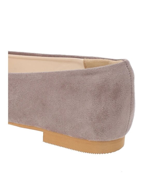 AMERICAN HOLIC 【整履き】スクエアトゥスェードフラットシューズ Light Beige