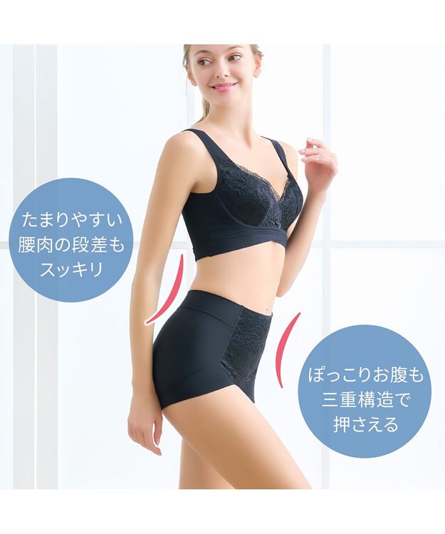 BRADELIS New York 【BRADELIS NewYork peace】ハートのお尻に格上げショーツ23 ブラック