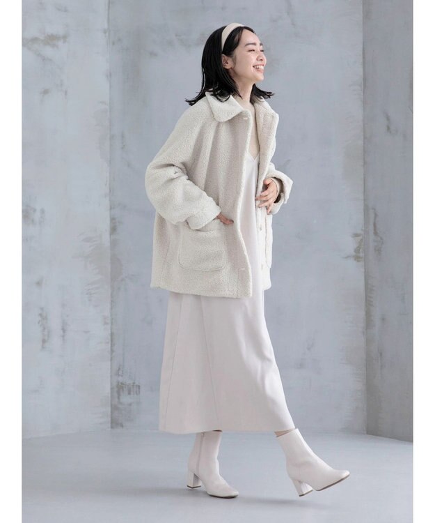 Green Parks ２ｗａｙ起毛キャミワンピース Ecru