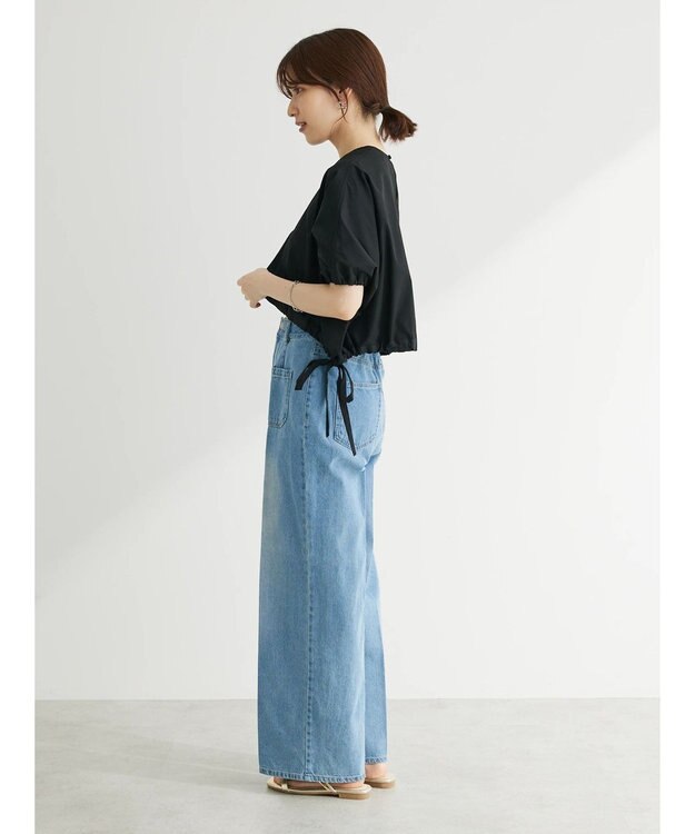 Green Parks ・ＥＬＥＮＣＡＲＥ　ＤＵＥ　デニムワイドパンツ Light Indigo