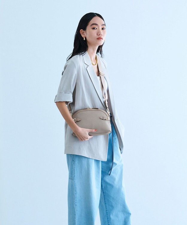 TOPKAPI 【Breath TOPKAPI】SCOTCH GRAIN スコッチグレイン ベルトデザイン ショルダーバッグ グレージュ