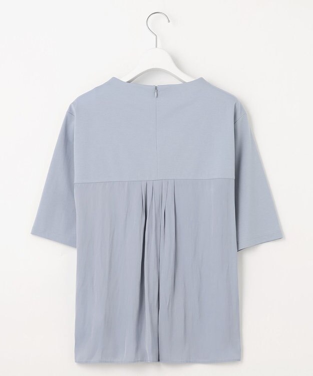 J.PRESS LADIES 【洗える・抗菌防臭・接触冷感・吸水速乾】ドライポンチ フレア カットソー サックス系