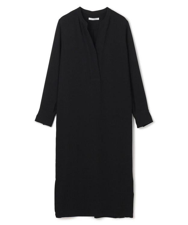 BEIGE， 【WEB限定・洗える】CELOSIA / クロスオーバーVネックワンピース Black