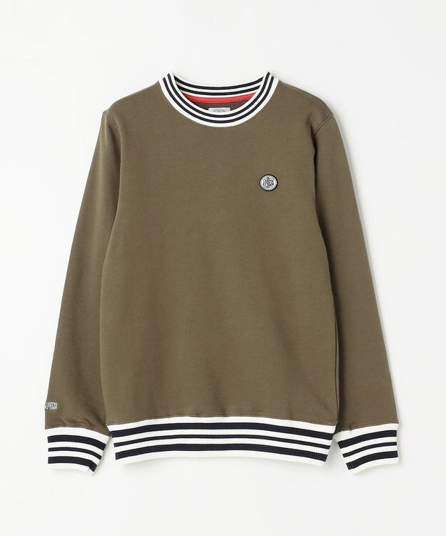 J.PRESS KIDS 【140-170cm】BICOLOR LINE COMBI トレーナー オリーブ系