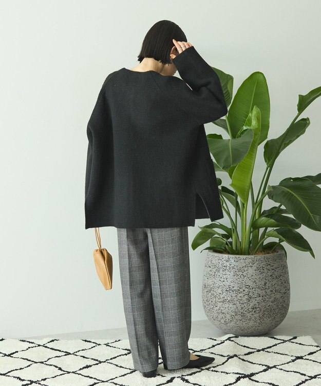 AMERICAN HOLIC Wフェイスラグランニットコーディガン Black