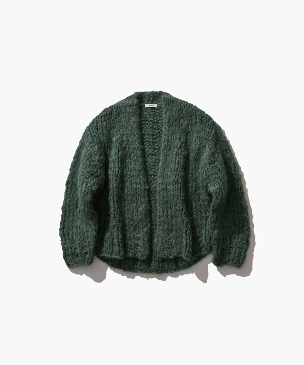 ATON HAND KNIT | カーディガン GREEN