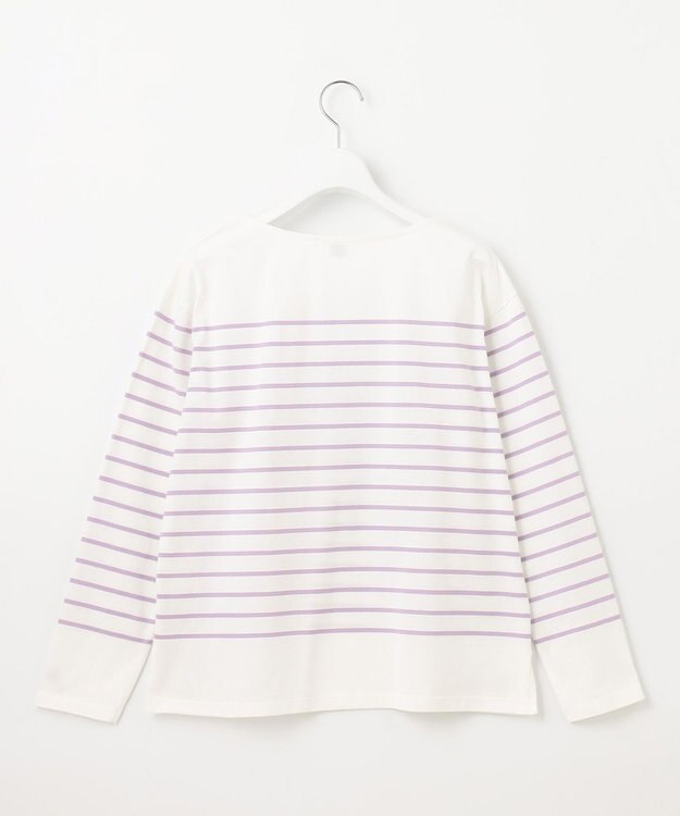 J.PRESS LADIES 【洗える】バスクボーダー カットソー ラベンダー系1