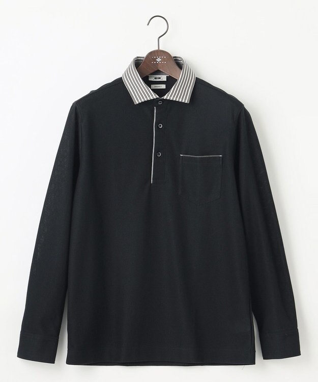 JOSEPH ABBOUD 【オーガニックコットン】ダディポロシャツ ブラック系