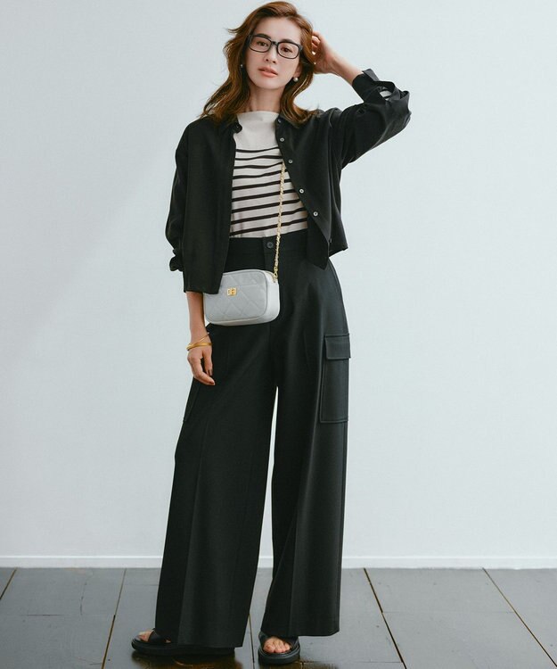 23区 【Oggi8月号掲載】クロス サンダル ブラック系