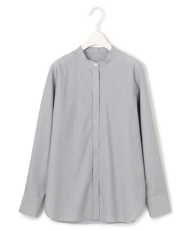 ICB 【CLASSY.1月号掲載・洗える】 クリーンブロード ボウタイブラウス ブラックストライプ系