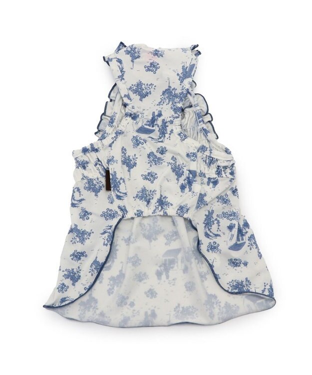 PET PARADISE ペットパラダイス エコメイド 天竺 キャミソール 《トワルドジュイ》小型犬 ホワイト×ブルー