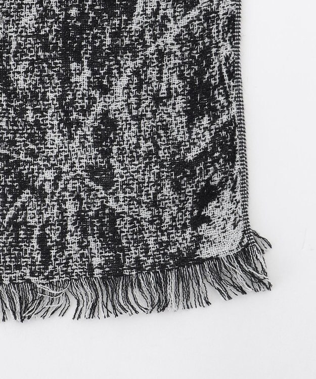 JOSEPH HOMME シルクカシミヤ ストール フォレストパターン ブラック系1