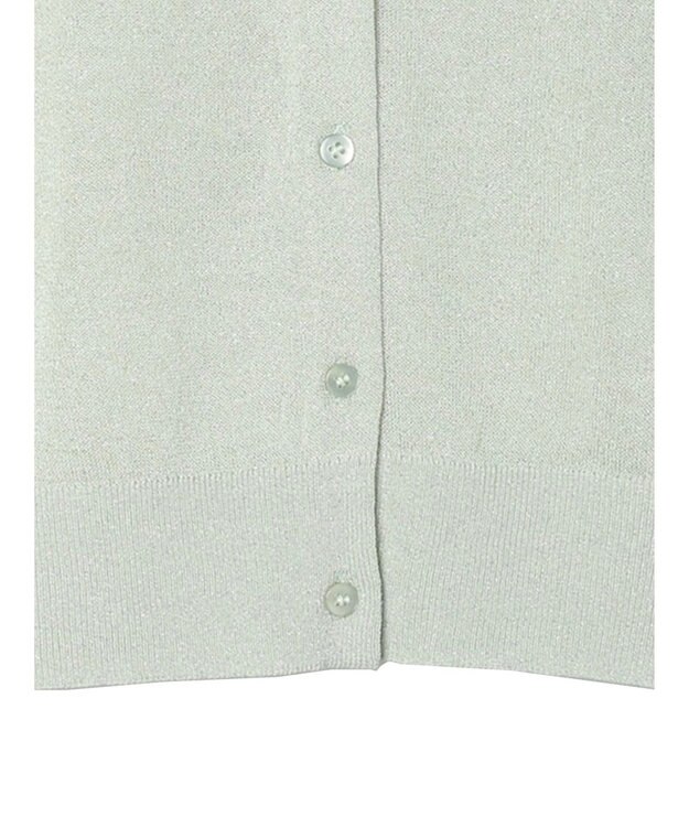 Green Parks ラメクルーネックカーディガン Light Green