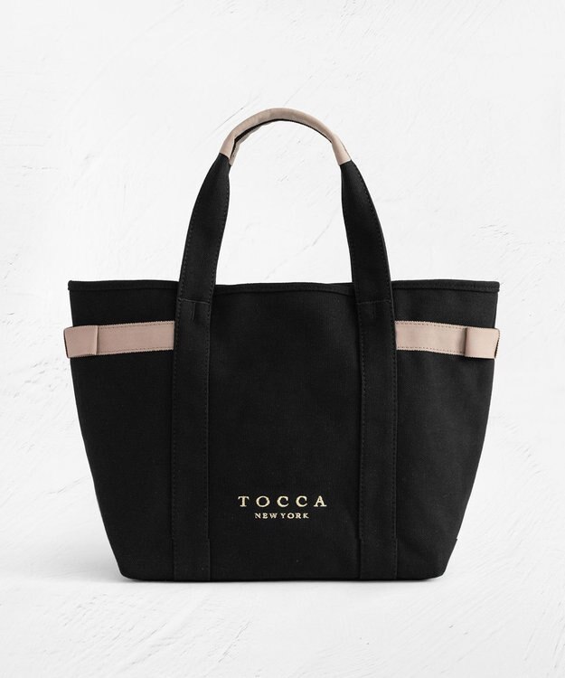TOCCA 【A4サイズ対応】SIDE RIBBON CANVASTOTE トートバッグ ブラック系