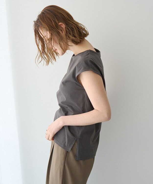 YECCA VECCA 【2点SET】刺繍メッシュキャミセットコットンTee Black