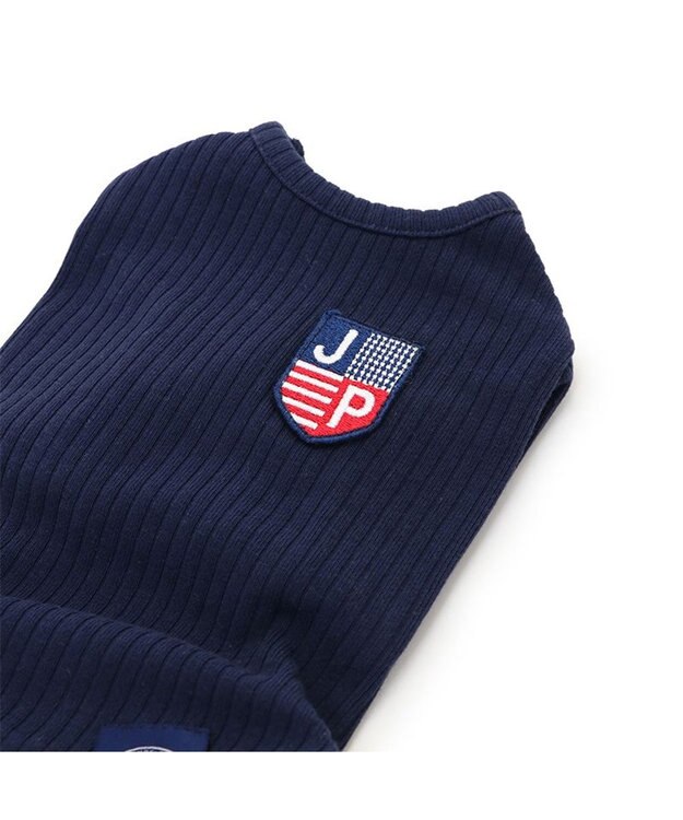 PET PARADISE J.PRESS リブニット パンツつなぎ 【小型犬】 紺（ネイビー・インディゴ）