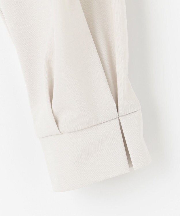 J.PRESS LADIES S 【吸水速乾】プレーティングジャージー フリル衿 カットソー ライトグレー系