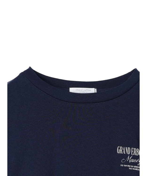 Green Parks 両面ロゴレトロボックスＴシャツ Navy