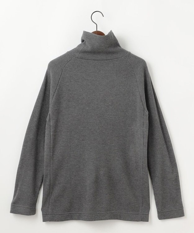 JOSEPH ABBOUD MOUNTAIN 【日本製/ソフト】ソフトウォームワッフル タートルネック Tシャツ グレー系