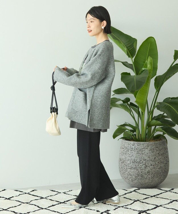 AMERICAN HOLIC Wフェイスラグランニットコーディガン Gray Mixture