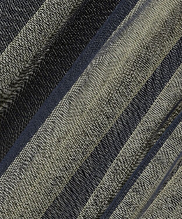 組曲 S リバーシブルチュール スカート グレイッシュネイビー×イエロー